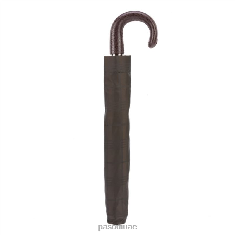 مظلة | 64 6434-15 ع - مظلة مربعة بنية اللون بمقبض جلدي PASOTTI Z446V191